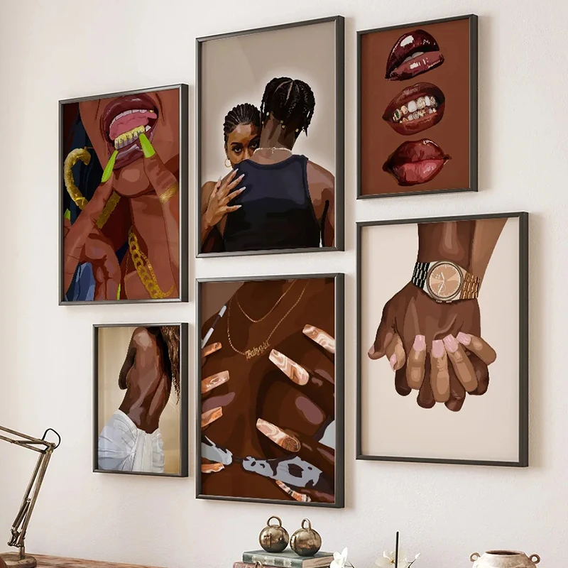 Fashion Hip Pop Black Girl Wall Art Canvas Painting Posters And Print Abstract Wall Picture For Living Room Home Decor Frameless
Fashion Hip Pop Black Girl Wall Art Canvas Painting Posters And Print Abstract Wall Picture For Living Room Home Decor Frameless
