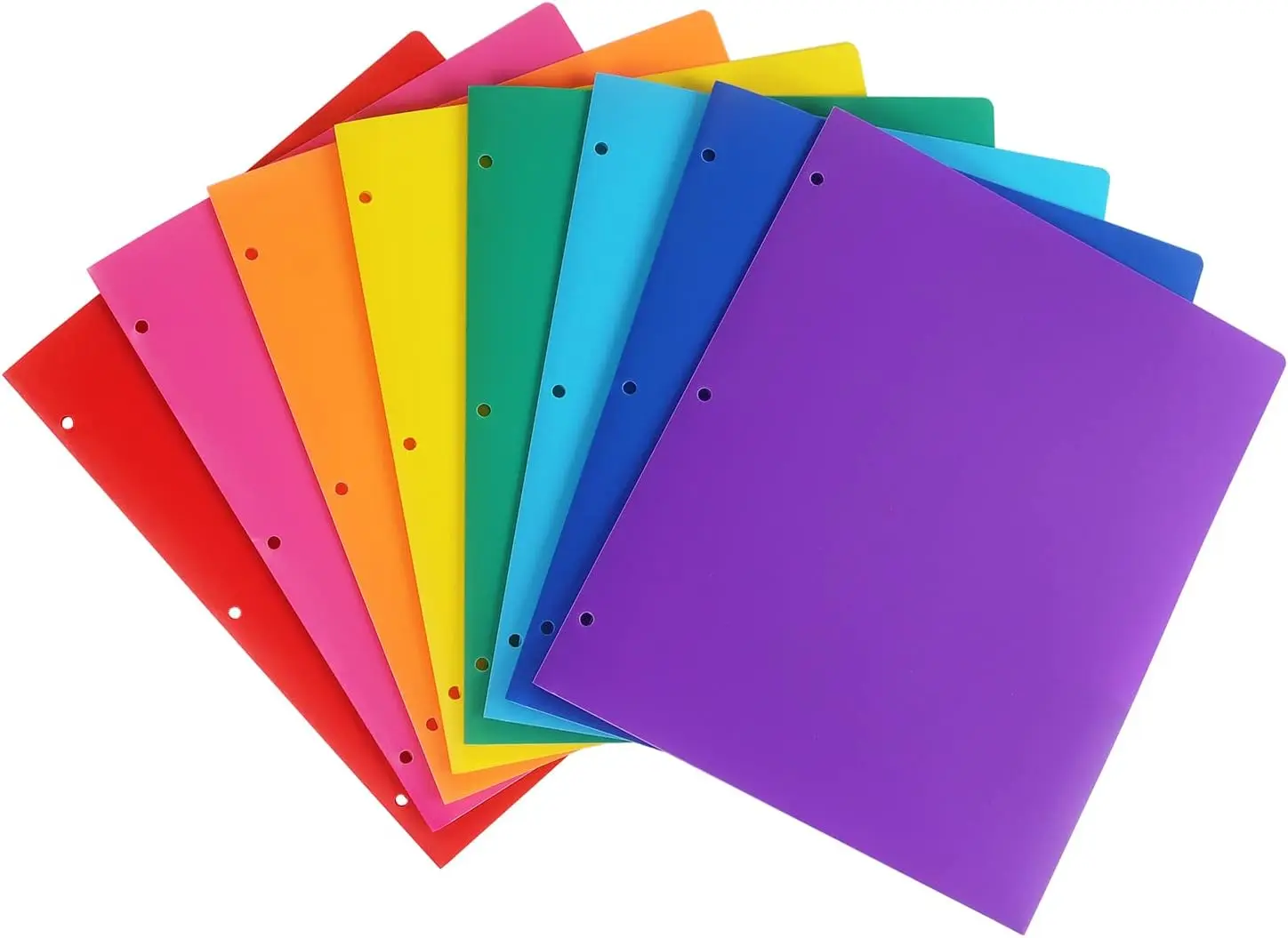 8 Pack Colored Plastic Folders with 2 Pockets, Durable Heavy Duty for School Office Use
8 Pack Colored Plastic Folders with 2 Pockets, Durable Heavy Duty for School Office Use