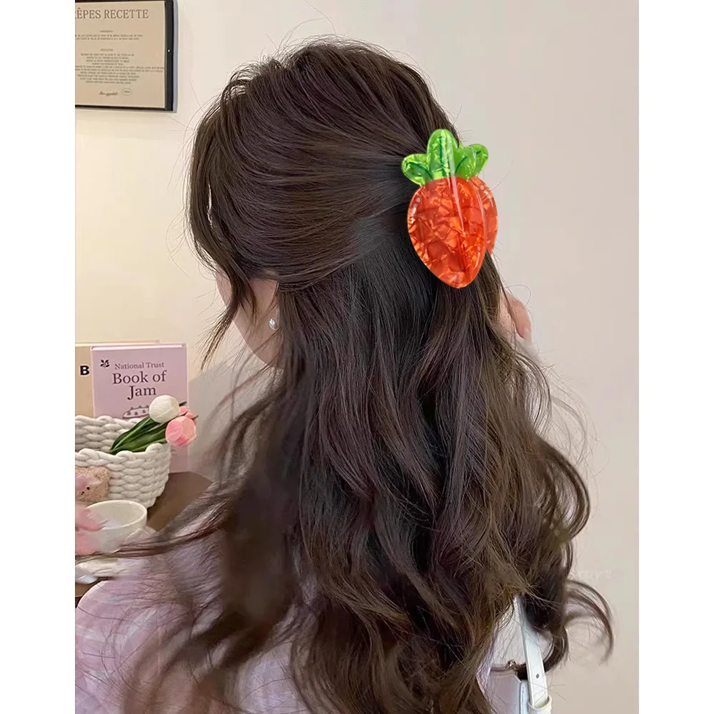 Creative Vegetable Series Acrylic Hair Claw Cute Tomato Carrot Claw Clip Crab Hair Clip for Women Girls Hair Accessories
Creative Vegetable Series Acrylic Hair Claw Cute Tomato Carrot Claw Clip Crab Hair Clip for Women Girls Hair Accessories