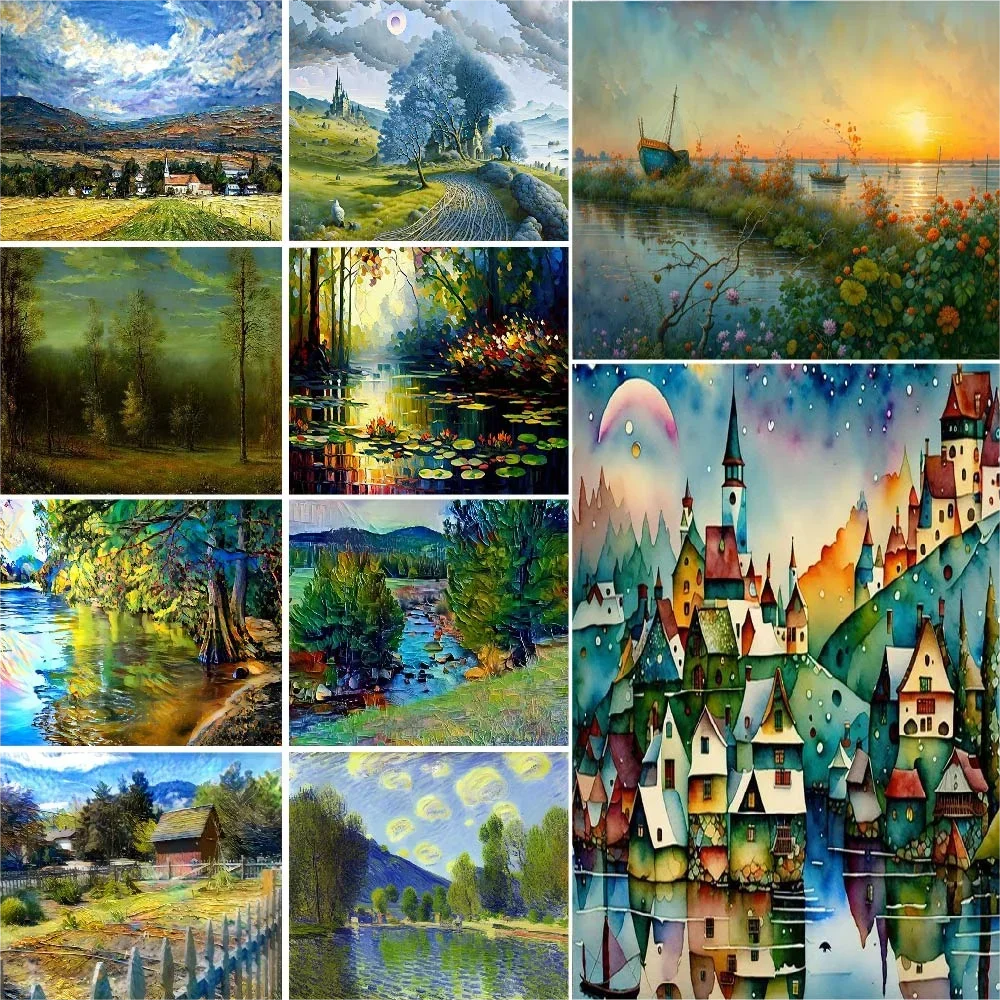 601262 Village Picture Landscape Paintings Adults Acrylic Paint By Numbers Wall Art Painting for Living Room Home Decoration
601262 Village Picture Landscape Paintings Adults Acrylic Paint By Numbers Wall Art Painting for Living Room Home Decoration