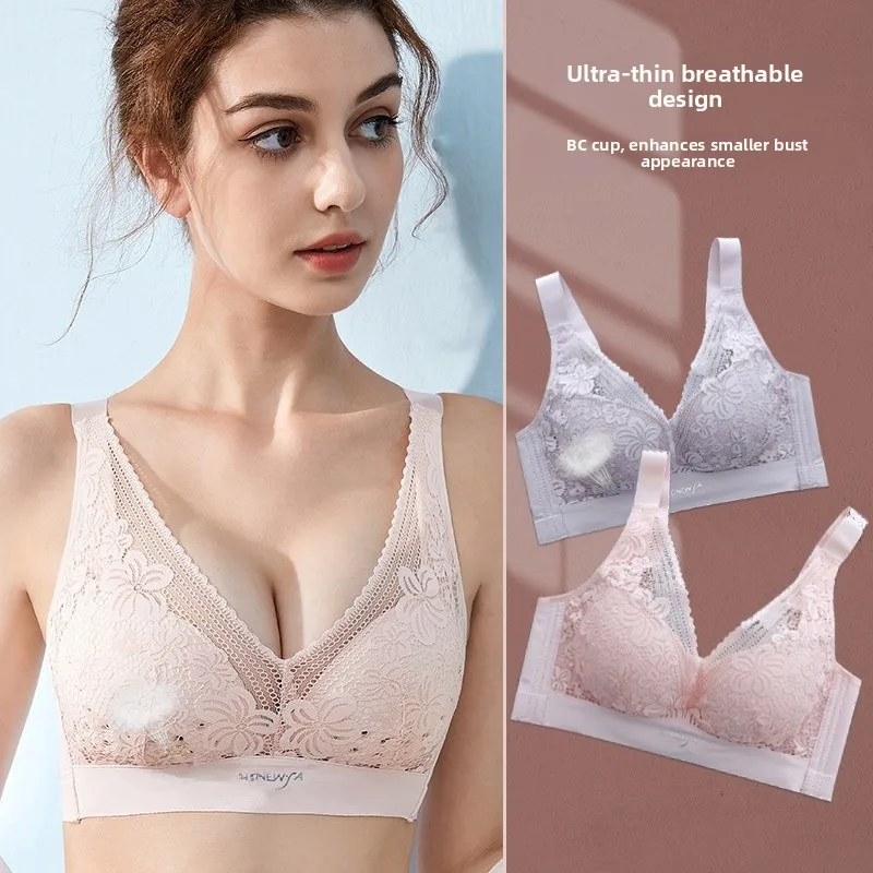 Sexy Breathable Lace Bra Women's Thin Large Size Adjustable Steel Ring Hole Cup Underwear Comfortable Nylon Fabric Home Clothes
Sexy Breathable Lace Bra Women's Thin Large Size Adjustable Steel Ring Hole Cup Underwear Comfortable Nylon Fabric Home Clothes