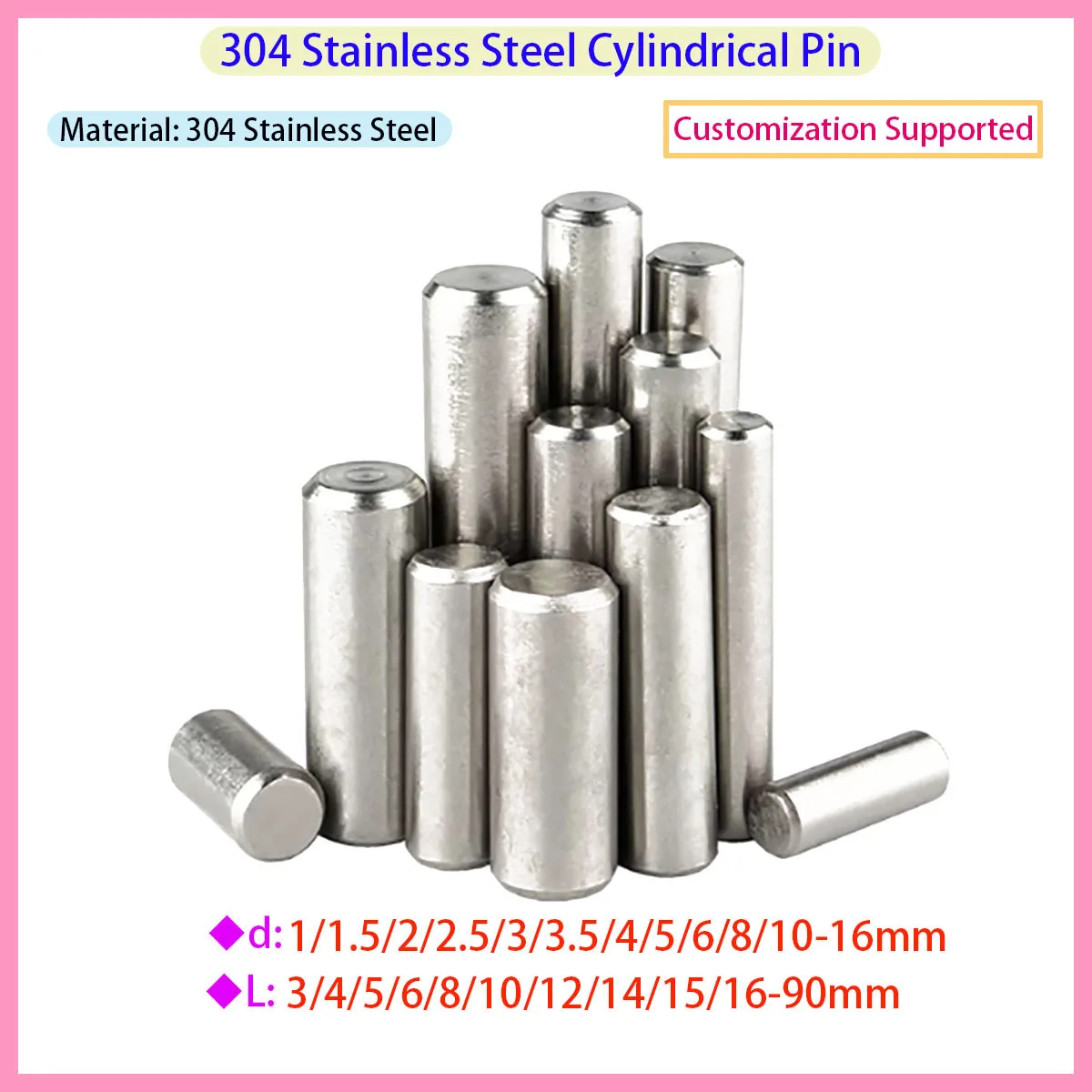 304 Stainless Steel Bearing Positioning Fixed Solid Pin Cylindrical Pin M1 M1.5 M2 M2.5 M3 M3.5 M4 M5-M16
304 Stainless Steel Bearing Positioning Fixed Solid Pin Cylindrical Pin M1 M1.5 M2 M2.5 M3 M3.5 M4 M5-M16