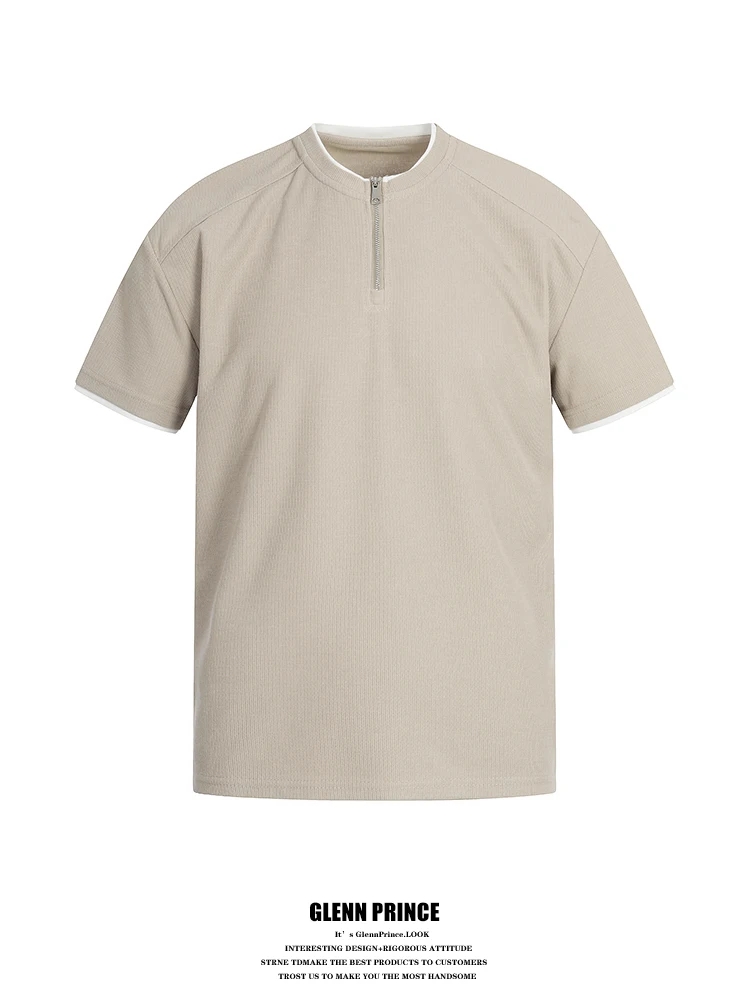 Cleanfit American Style Half Zipper Short Sleeve T-Shirt Men's Summer Versatile Simple Luxury Tee Casual Loose Fit round Neck
Cleanfit American Style Half Zipper Short Sleeve T-Shirt Men's Summer Versatile Simple Luxury Tee Casual Loose Fit round Neck