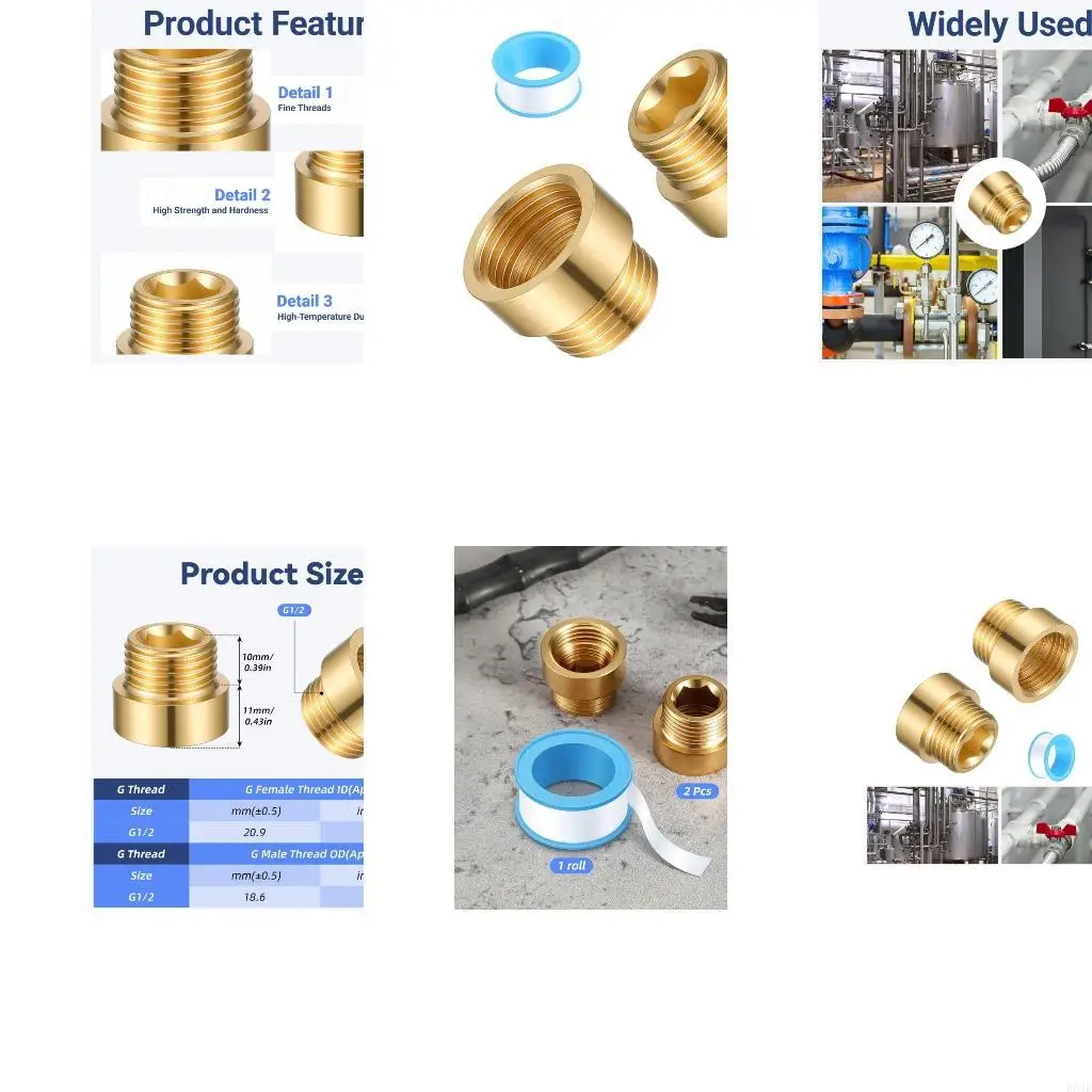 G1/2 Brass Extension Coupling High Pressure Brass Coupling Bath Faucet Brass Fitting for Reliable Water Pipe B03E
G1/2 Brass Extension Coupling High Pressure Brass Coupling Bath Faucet Brass Fitting for Reliable Water Pipe B03E