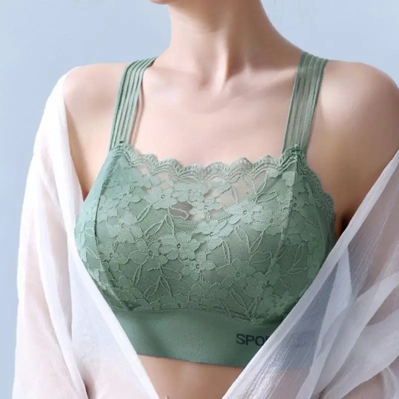 L5YC Women's Wireless Bralette Breathable French Flower Lace Support Elastic Wide Straps Shaping Daily Tube Top Underwear Bra
L5YC Women's Wireless Bralette Breathable French Flower Lace Support Elastic Wide Straps Shaping Daily Tube Top Underwear Bra