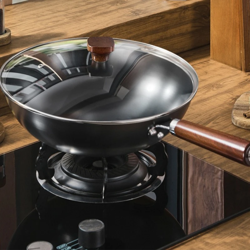 Home No Coating Cast Iron Wok Gas Stove Exclusive Old Style Frying Pan Even Heat Distribution Long Lasting for Family Meal
Home No Coating Cast Iron Wok Gas Stove Exclusive Old Style Frying Pan Even Heat Distribution Long Lasting for Family Meal