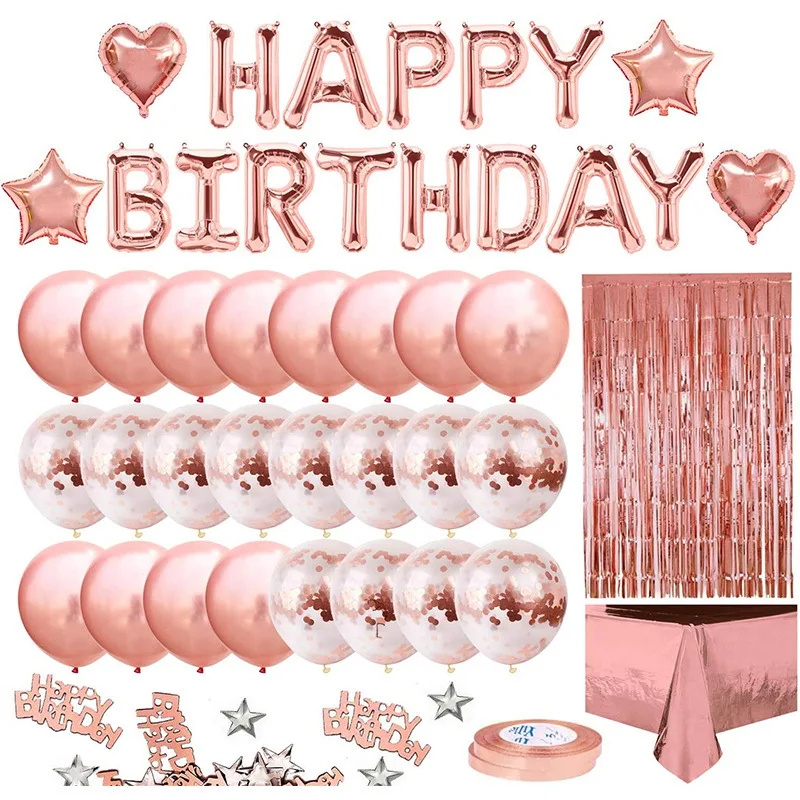 Happy Birthday Balloons Set Letter Foil Balloon Rainsilk Tablecloth For Adult Children Kids Women Party Baby Shower Decoration
Happy Birthday Balloons Set Letter Foil Balloon Rainsilk Tablecloth For Adult Children Kids Women Party Baby Shower Decoration