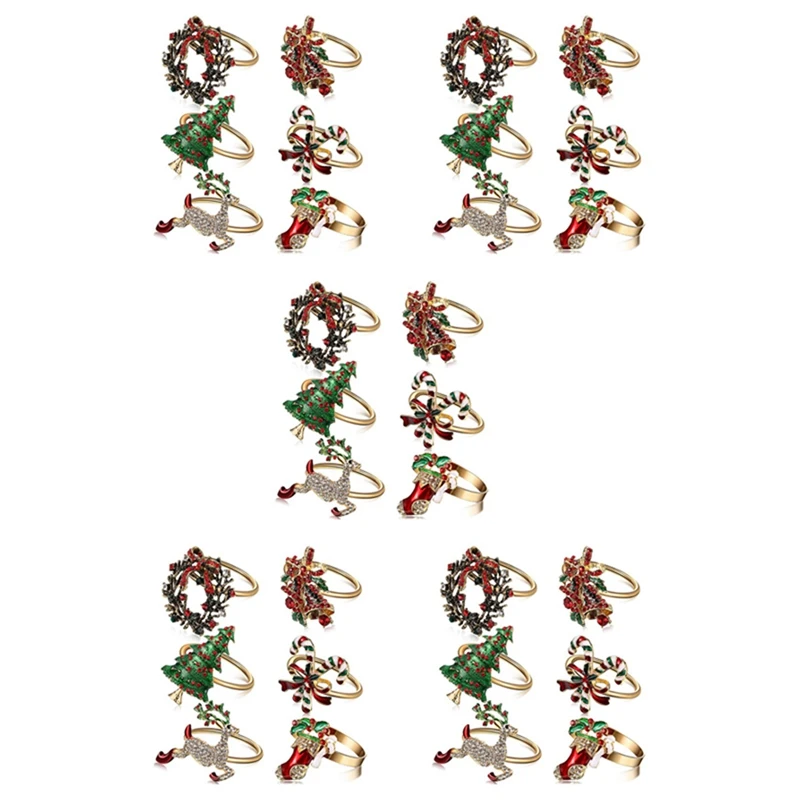 30Pcs Christmas Napkin Rings Xmas Napkin Holder Rings Wreath For Holiday Party Dinner Table Decoration
30Pcs Christmas Napkin Rings Xmas Napkin Holder Rings Wreath For Holiday Party Dinner Table Decoration