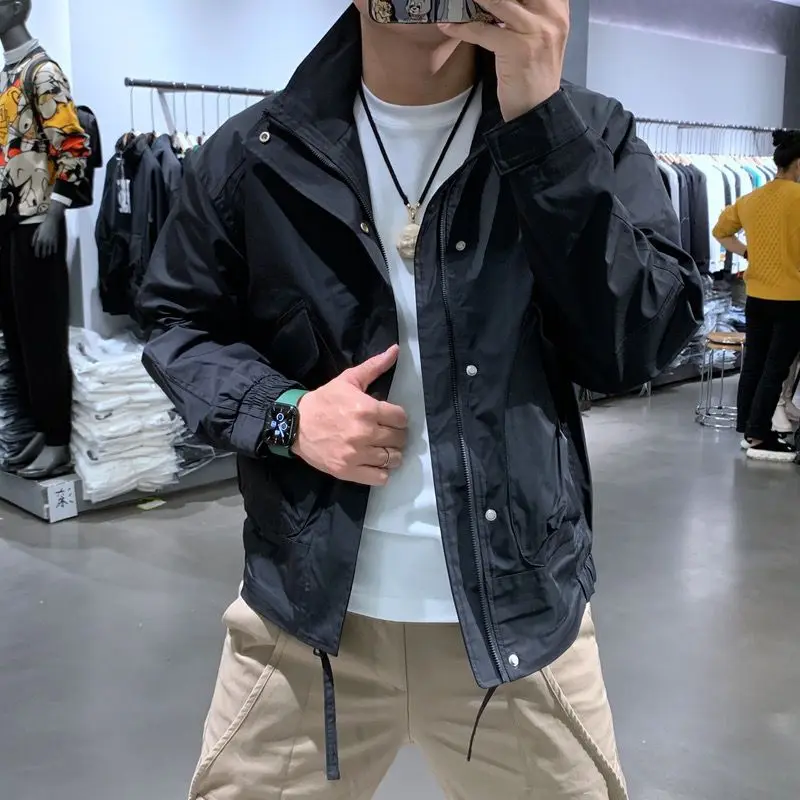 New Spring Slim Solid Color Workboy Jacket Fashionable Simple Men's Trendy Stand-up Collar Jacket
New Spring Slim Solid Color Workboy Jacket Fashionable Simple Men's Trendy Stand-up Collar Jacket