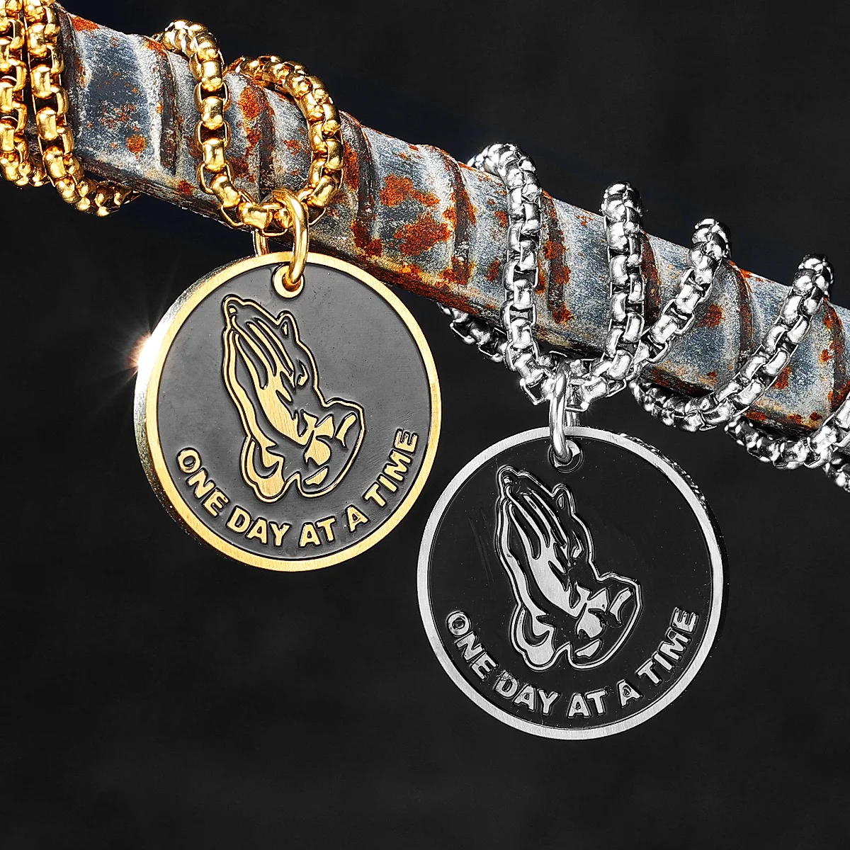 Prayer Religion Believer Stainless Steel Men Women Necklaces Pendants Chain Amulet Punk Trendy Jewelry Creativity Gift Wholesale
Prayer Religion Believer Stainless Steel Men Women Necklaces Pendants Chain Amulet Punk Trendy Jewelry Creativity Gift Wholesale