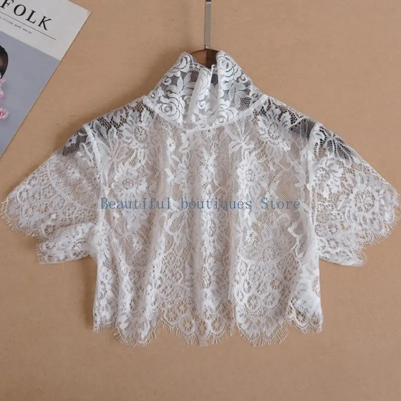 U4LF женская летняя полурубашка со съемным искусственным воротником, блузка, милая вязанная крючком прозрачная кружевная с
U4LF женская летняя полурубашка со съемным искусственным воротником, блузка, милая вязанная крючком прозрачная кружевная с