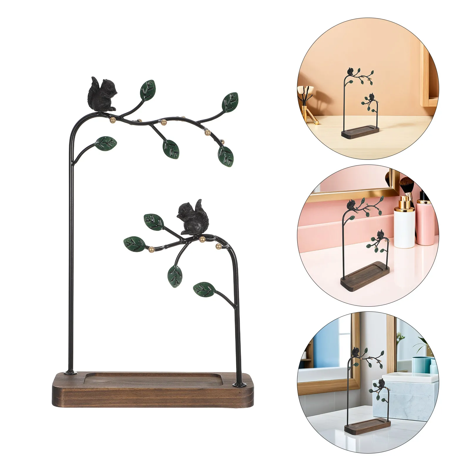 Metal Jewelry Tree Stand with Wood Tray Base Rustic Earring Holder Organizer Necklace Bracelet Ring Display Tower Rack Desktop
Metal Jewelry Tree Stand with Wood Tray Base Rustic Earring Holder Organizer Necklace Bracelet Ring Display Tower Rack Desktop