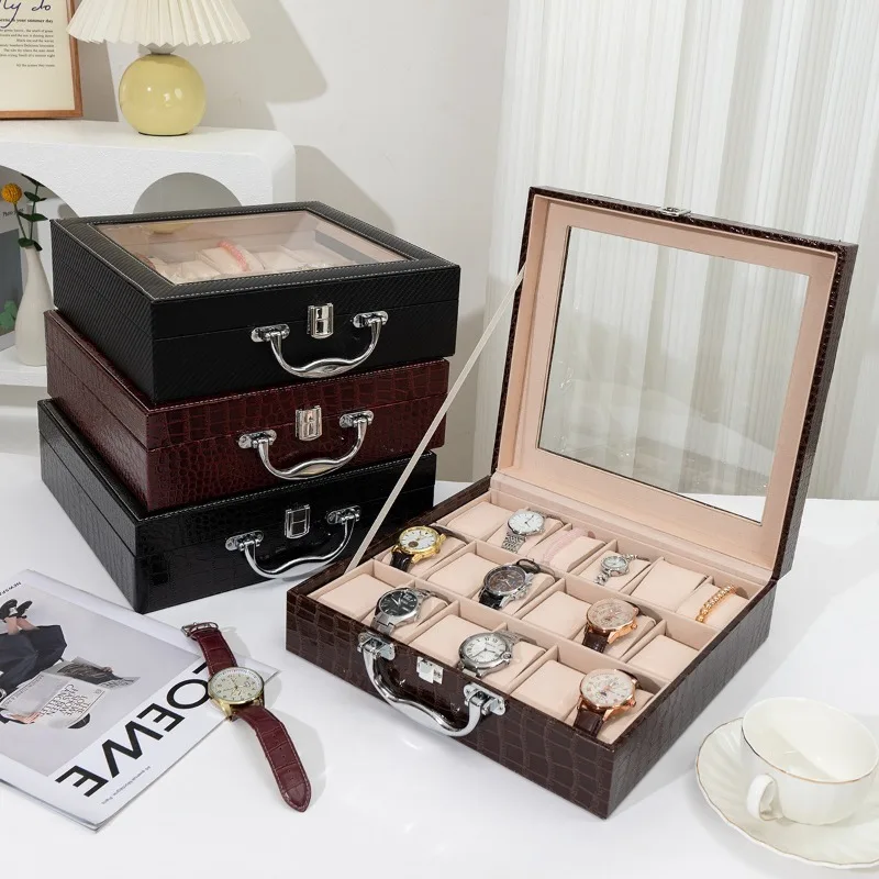 Retro Watch Storage Box Leather Watch Display Boxes Luxury 18 Slots Watches Packaging Case Men's Watches Collection Cases
Retro Watch Storage Box Leather Watch Display Boxes Luxury 18 Slots Watches Packaging Case Men's Watches Collection Cases