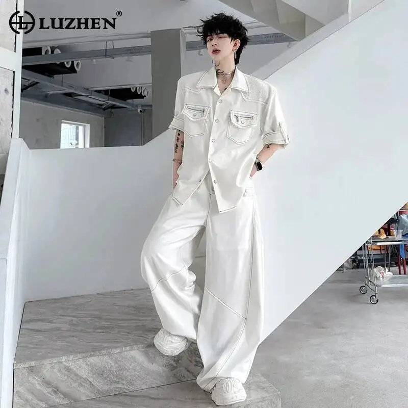 LUZHEN 2026 Summer Personalized Zipper Multi Pockets Design Short Sleeve Shirts Men's Fashion Casual Pants Two-piece Sets JY6871
LUZHEN 2026 Summer Personalized Zipper Multi Pockets Design Short Sleeve Shirts Men's Fashion Casual Pants Two-piece Sets JY6871
