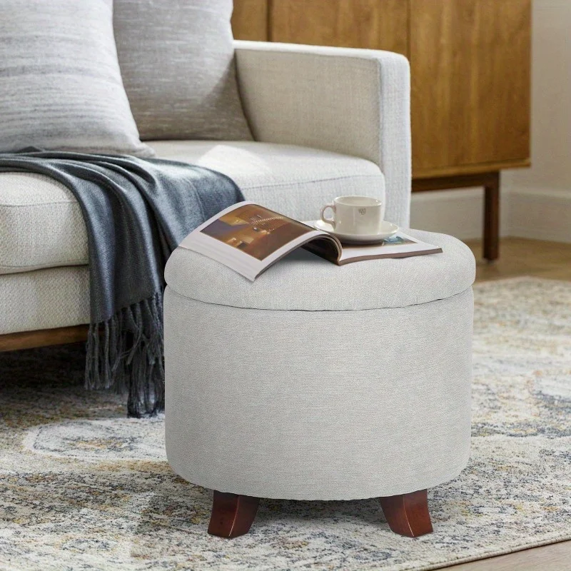 Round Ottoman with Storage - 20" Round x 17" Height PU Upholstered Footrest Stool with Sturdy Legs, Classic Modern Design with Storage Compartment for Living Room & Bedroom, Space-Saving Multi-Functional Furniture, Durable & Easy-Clean Ottoman for
Round Ottoman with Storage - 20" Round x 17" Height PU Upholstered Footrest Stool with Sturdy Legs, Classic Modern Design with Storage Compartment for Living Room & Bedroom, Space-Saving Multi-Functional Furniture, Durable & Easy-Clean Ottoman for