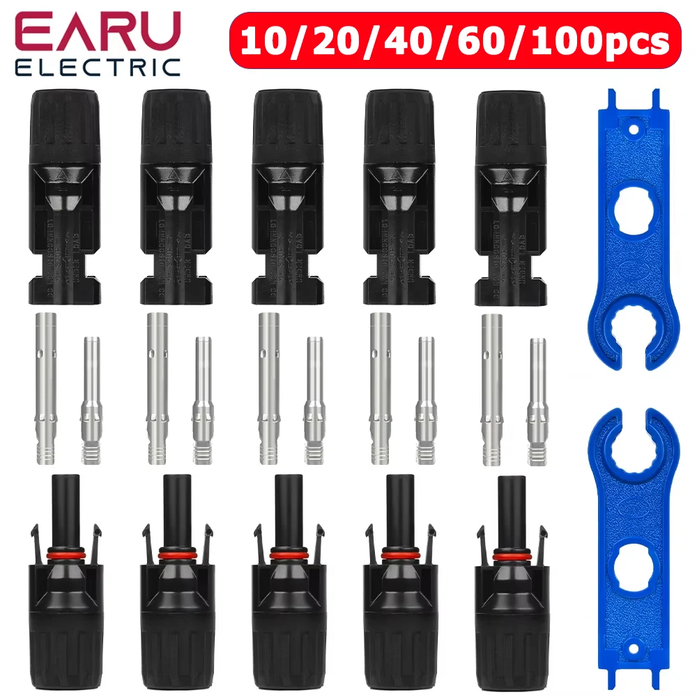 10/20//40/60/100Pcs DC Solar Connector 1000V 30A Panel Stecker IP67 Waterproof Connector Kit for Sola PV Cable with 2Pcs Spanner
10/20//40/60/100Pcs DC Solar Connector 1000V 30A Panel Stecker IP67 Waterproof Connector Kit for Sola PV Cable with 2Pcs Spanner