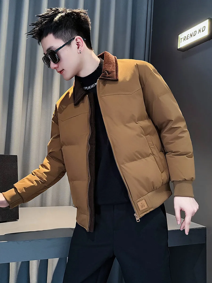 Warm Cotton Jaet Men's Faion Brand Winter Coat Thiened Polyester Fiber Long Sve Zipper Closure Pure Color Youth Trend
Warm Cotton Jaet Men's Faion Brand Winter Coat Thiened Polyester Fiber Long Sve Zipper Closure Pure Color Youth Trend