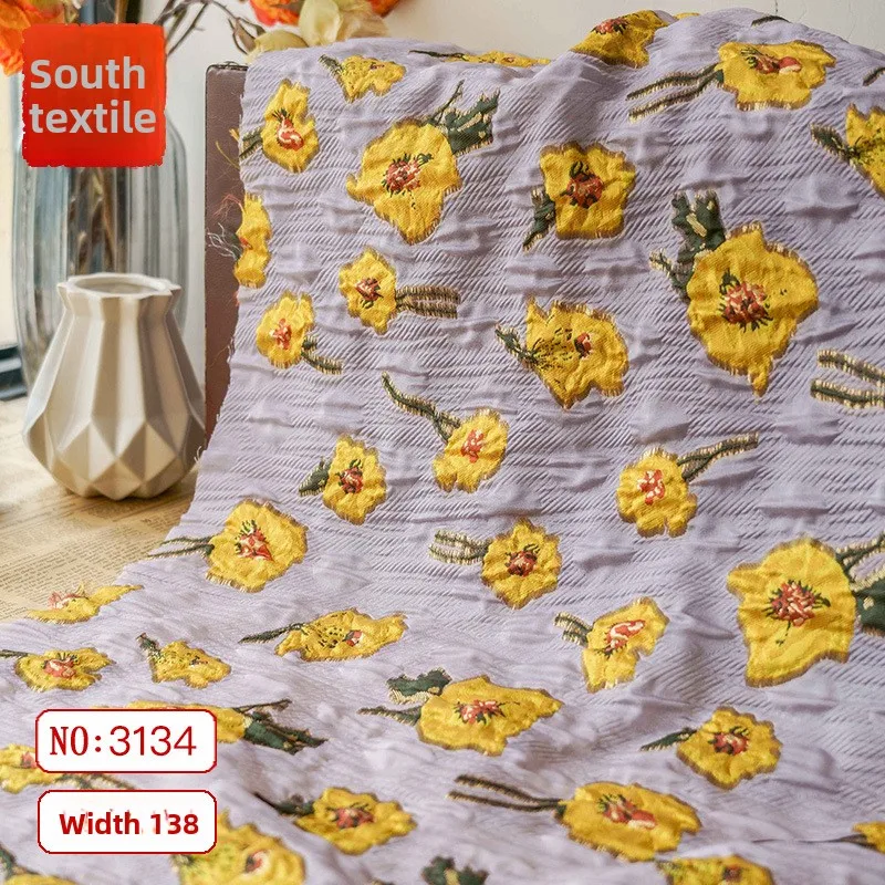 Spring Autumn Metal Wire Flower Jacquard Fabric for Elegant Dress Clothing Design Cloth Diy By The Meter Sewing Material
Spring Autumn Metal Wire Flower Jacquard Fabric for Elegant Dress Clothing Design Cloth Diy By The Meter Sewing Material