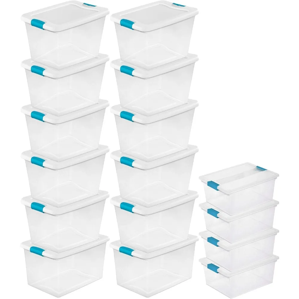 12 упаковок с защелкой, сумки для хранения на 64 литра и 4 упаковки контейнеров с глубокими зажимами
12 упаковок с защелкой, сумки для хранения на 64 литра и 4 упаковки контейнеров с глубокими зажимами