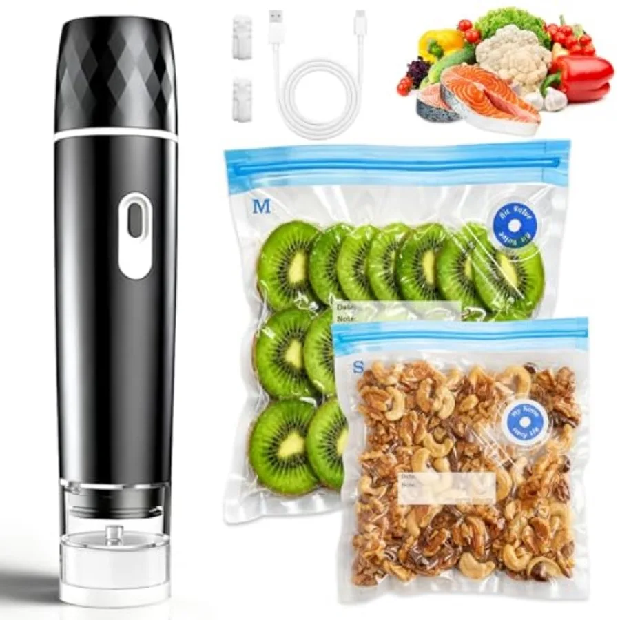 Compact Vacuum Sealer Powerful Handheld Vacuum Sealer Machine Rechargeable with Visible Detachable Tank Includes Reusable BPA F
Compact Vacuum Sealer Powerful Handheld Vacuum Sealer Machine Rechargeable with Visible Detachable Tank Includes Reusable BPA F