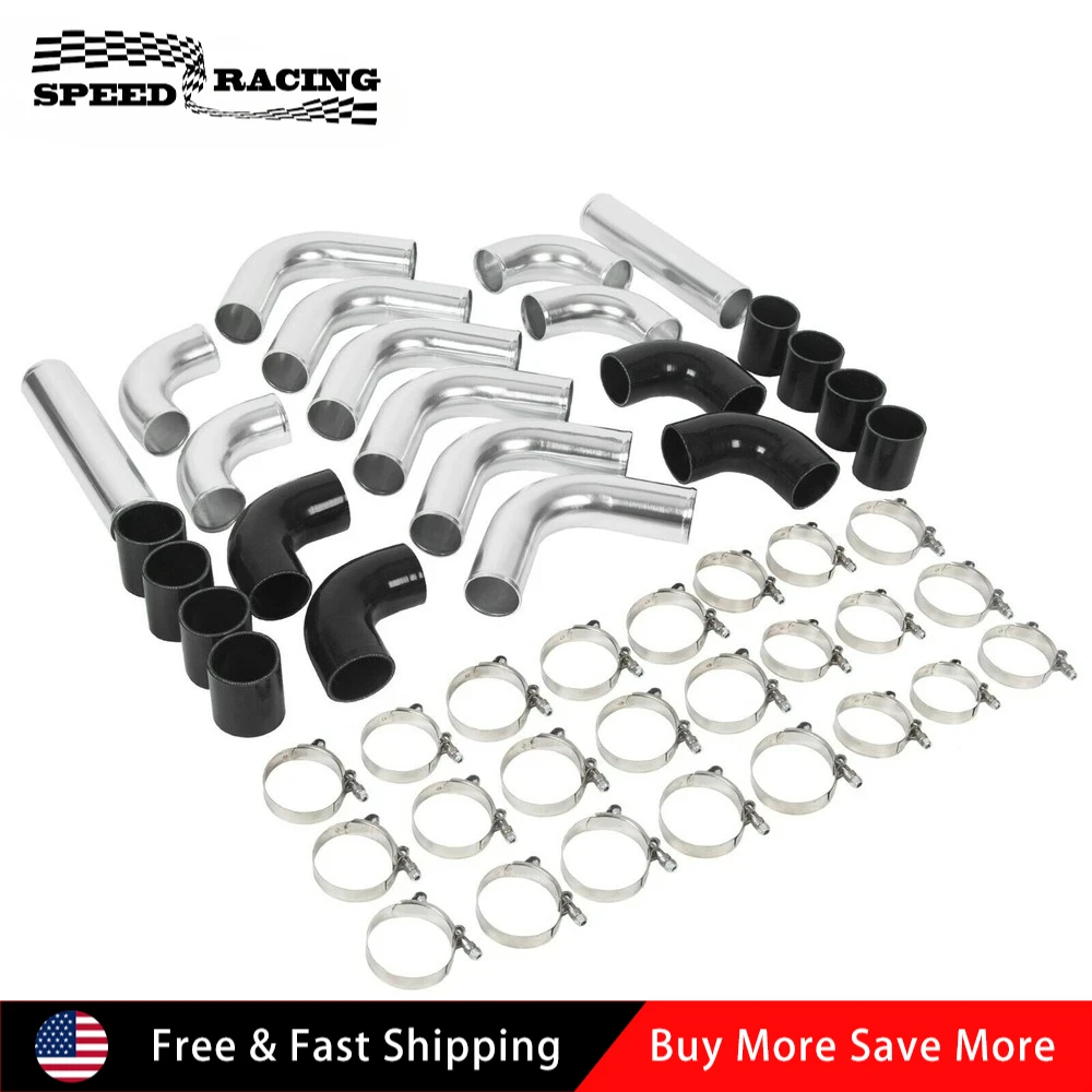 For Turbo Car 12 Pcs 3" inch Universal Aluminum Turbo Intercooler Pipe Piping Kit + Hose + Clamp
For Turbo Car 12 Pcs 3" inch Universal Aluminum Turbo Intercooler Pipe Piping Kit + Hose + Clamp