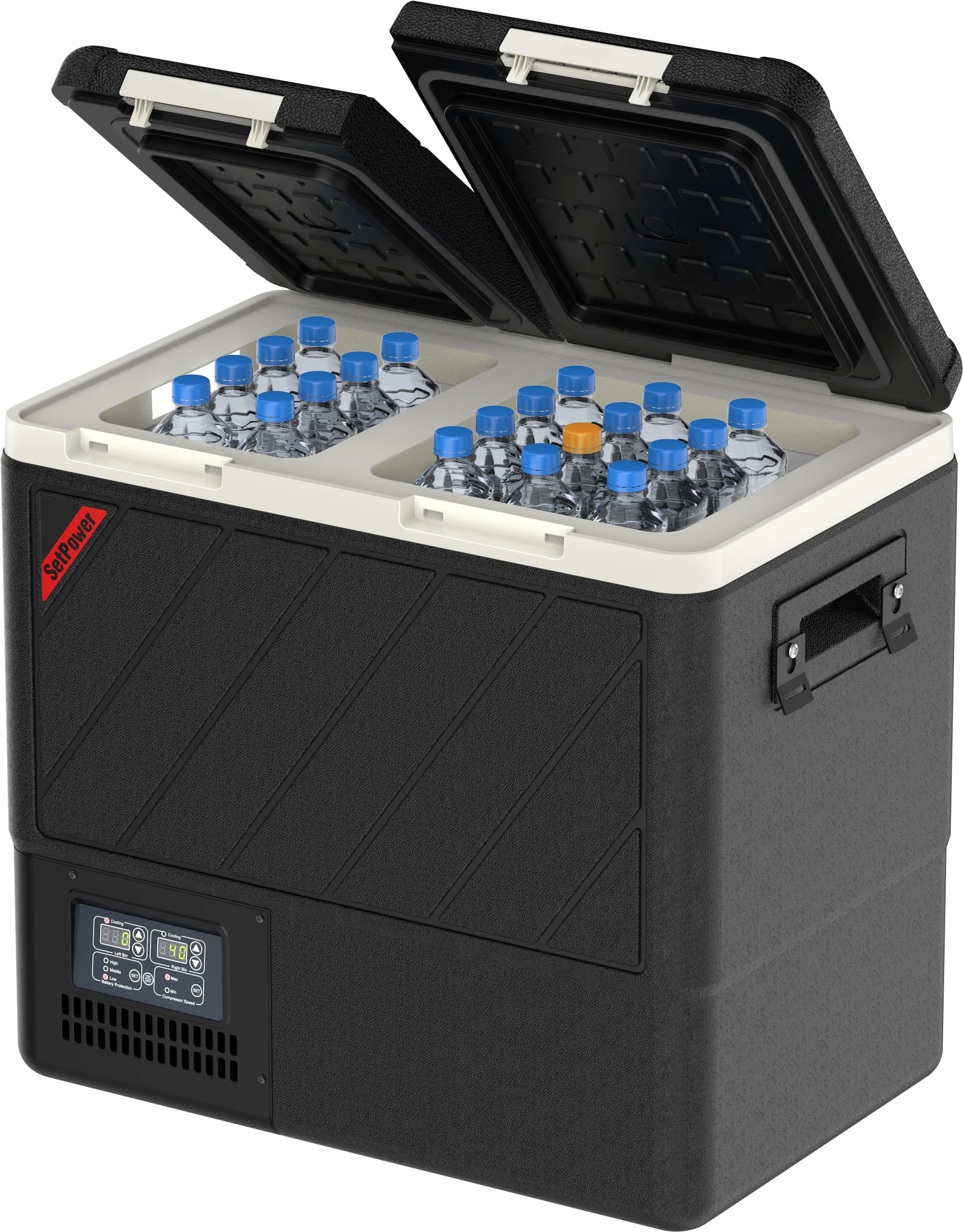 DT55 Fridge Portable 55L Dual Zone Car Refrigerator Electric Cooler Freezer for Car Camping RV Truck 12/24V App Control
DT55 Fridge Portable 55L Dual Zone Car Refrigerator Electric Cooler Freezer for Car Camping RV Truck 12/24V App Control