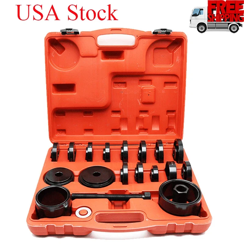 23pcs Wheel Bearing Press Kit for Front Wheel Drive Bearing Removal Tools Kit Car Light Trucks Installation Tool Adapter Puller
23pcs Wheel Bearing Press Kit for Front Wheel Drive Bearing Removal Tools Kit Car Light Trucks Installation Tool Adapter Puller