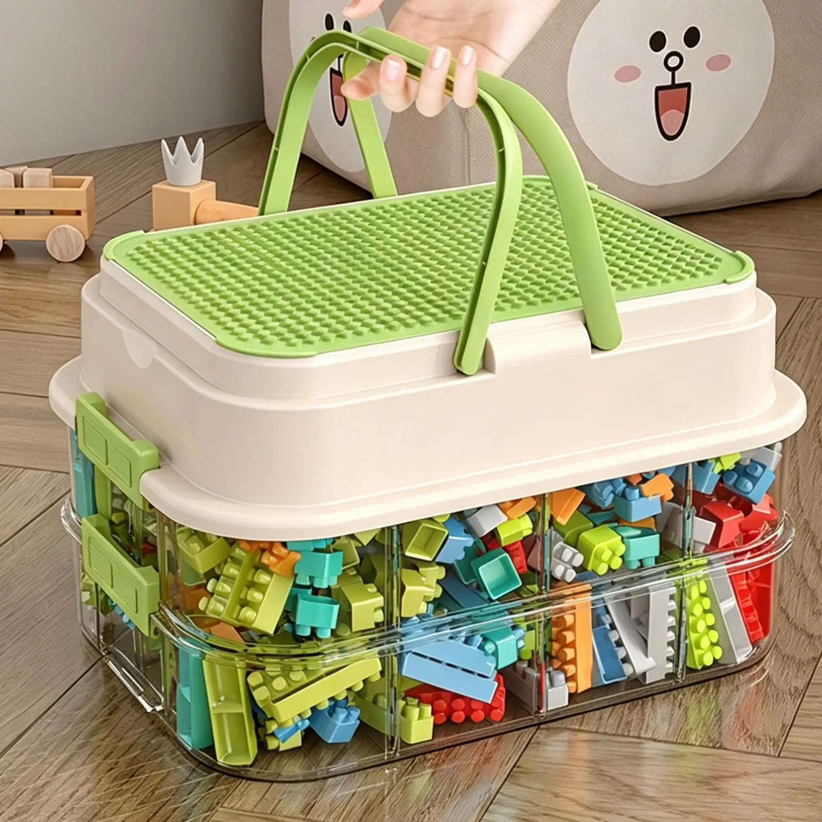 1pcs Storage With Lid Building Toys Block Storage Box 3-Layer Toy Organizer For Parents Mothers Playroom Daycare Preschool
1pcs Storage With Lid Building Toys Block Storage Box 3-Layer Toy Organizer For Parents Mothers Playroom Daycare Preschool