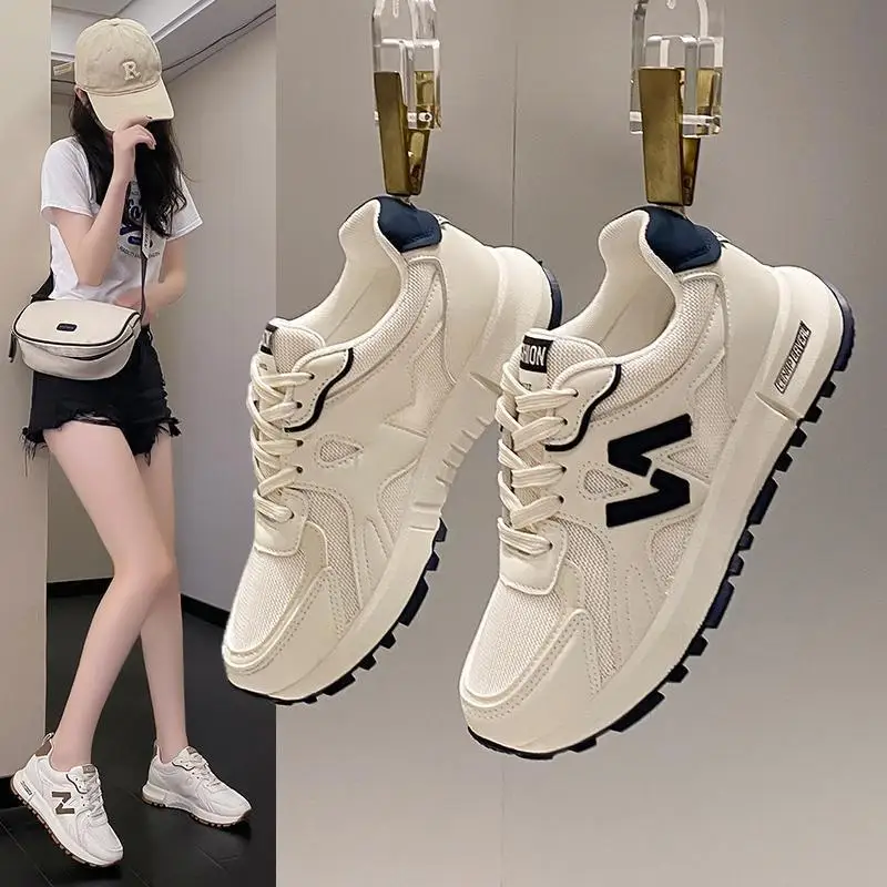 Women's Shallow Lace Up Mesh Shoes Round Toe Comfortable Thick Soled Footwear Casual Sports Flat Shoes
Women's Shallow Lace Up Mesh Shoes Round Toe Comfortable Thick Soled Footwear Casual Sports Flat Shoes