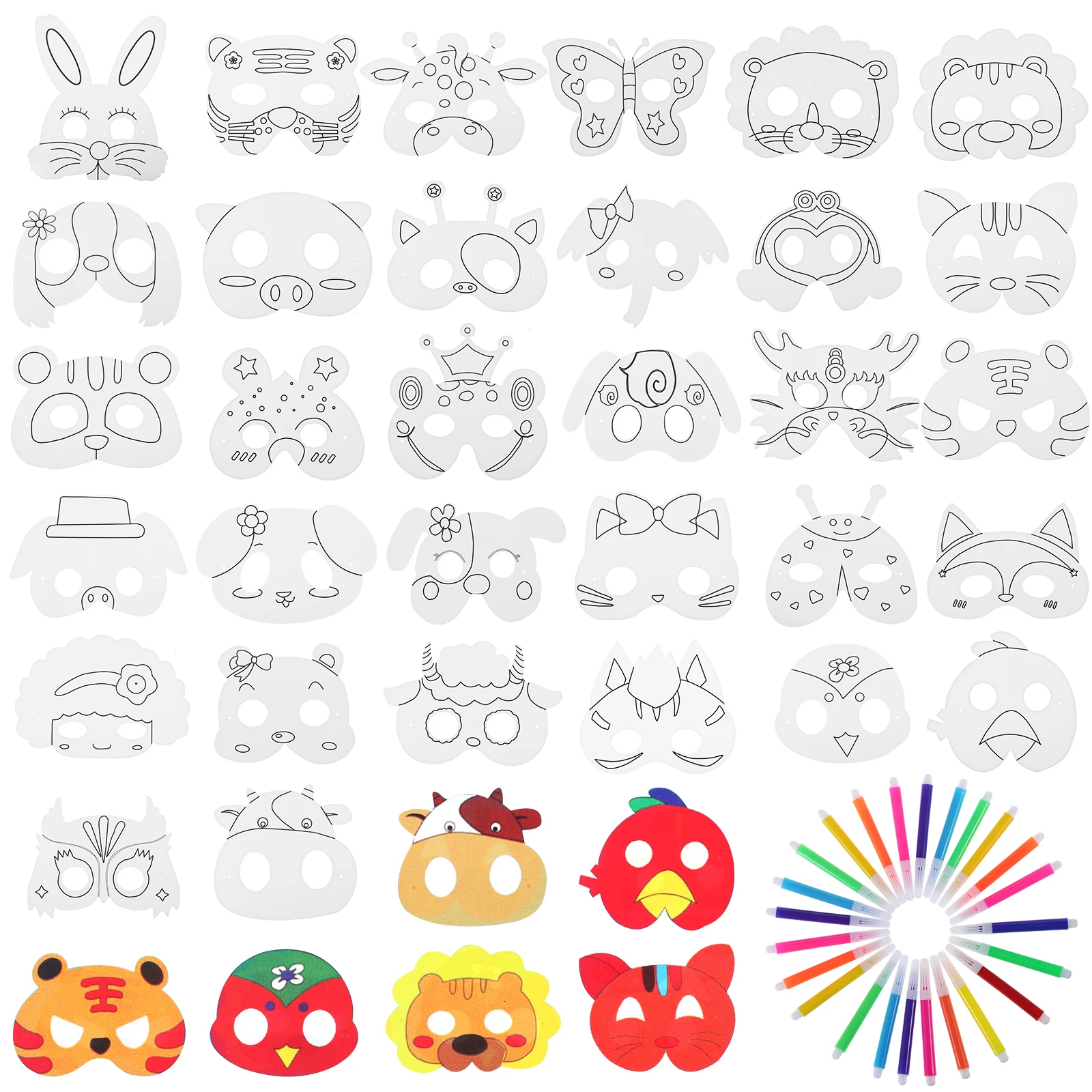 32 DIY Masks 6 Colors Lightweight Unpainted Blank Mask Props Women Masquerade Party Supplies Carnival Costume Creative
32 DIY Masks 6 Colors Lightweight Unpainted Blank Mask Props Women Masquerade Party Supplies Carnival Costume Creative