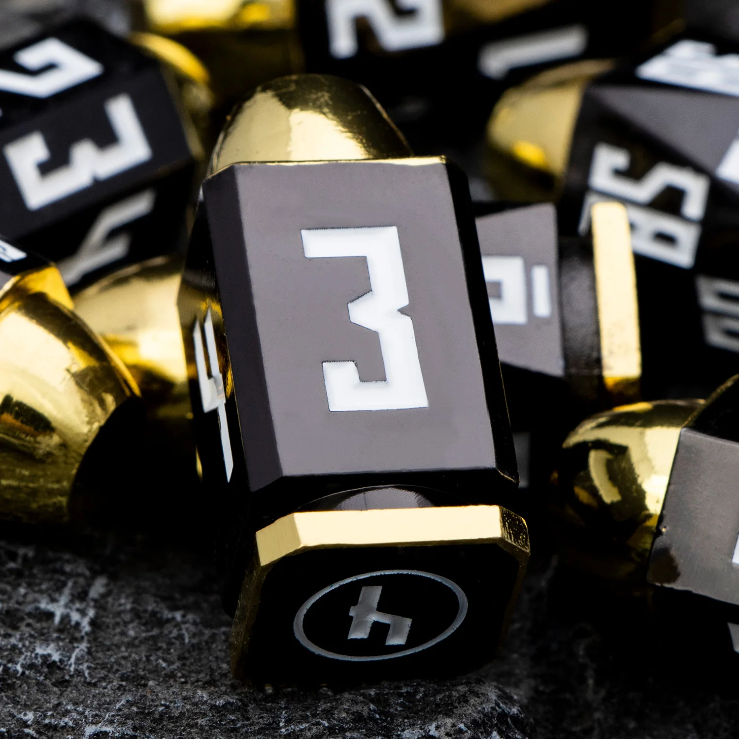 DND Metal Polyhedral Black Bullet Larger RPG Handmade Dice For D and D Dungeon and Dragon Table Role Playing Game D+D Dice Set
DND Metal Polyhedral Black Bullet Larger RPG Handmade Dice For D and D Dungeon and Dragon Table Role Playing Game D+D Dice Set