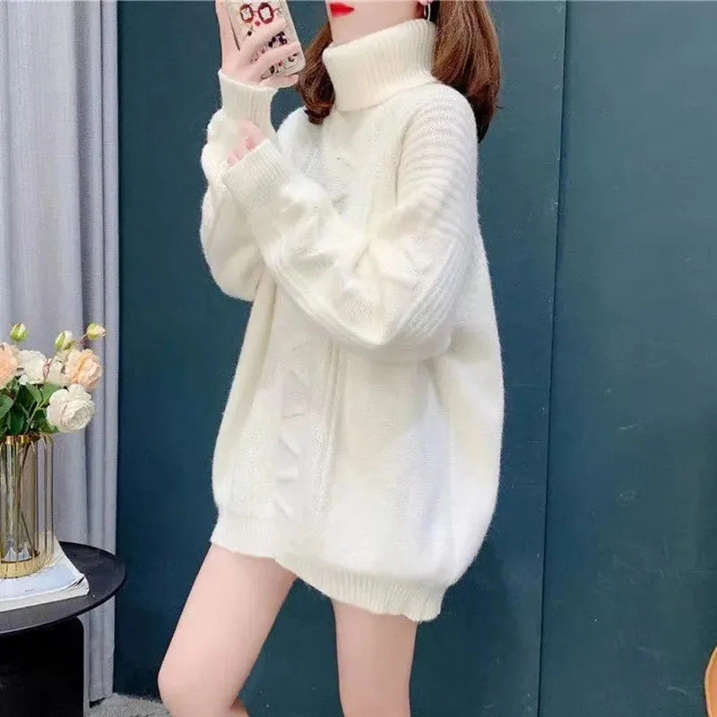 2024 New Spring Autumn Sweater Women's Twist Pullover Loose Lazy Bottoming Thick Sweaters Outer Wear Female Long Sleeve Warm Top
2024 New Spring Autumn Sweater Women's Twist Pullover Loose Lazy Bottoming Thick Sweaters Outer Wear Female Long Sleeve Warm Top