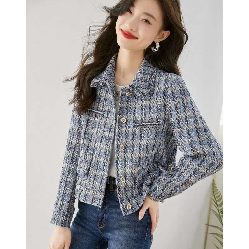 Autumn Winter Fragrant Style Turn Neck Straight Tube Tweed Short Coat Women's Long Sleeve Jackets 2023RER
Autumn Winter Fragrant Style Turn Neck Straight Tube Tweed Short Coat Women's Long Sleeve Jackets 2023RER