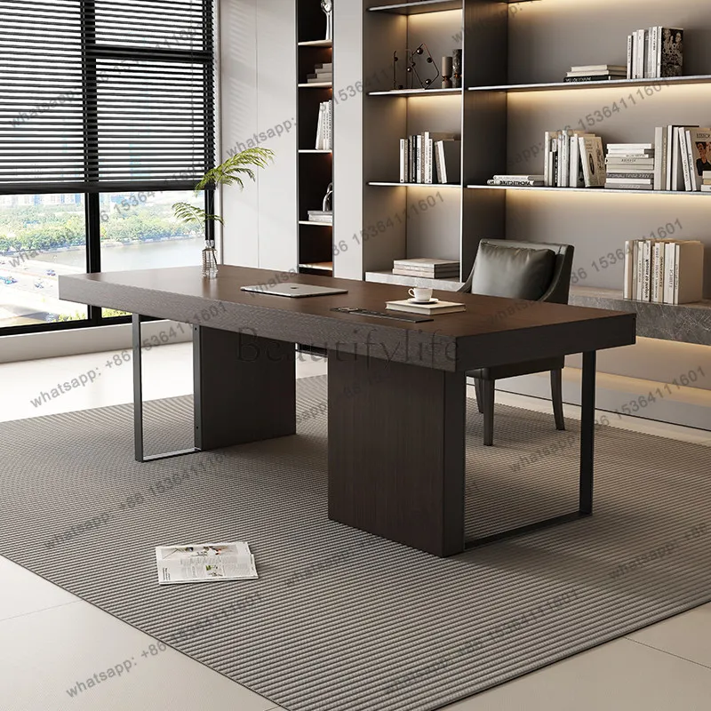 Solid wood desk light luxury modern home study Italian computer desk
Solid wood desk light luxury modern home study Italian computer desk