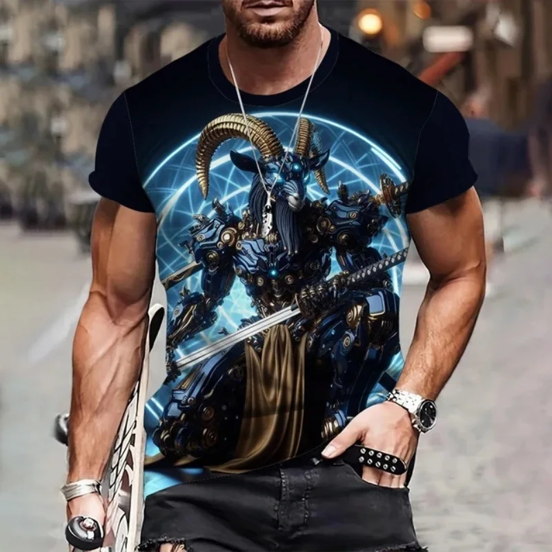 2025 New Trendy Men's 3D Digital Printed Mechanical Sheep Loose Personalized Sports Short Sleeve Custom Casual T-shirt for Man
2025 New Trendy Men's 3D Digital Printed Mechanical Sheep Loose Personalized Sports Short Sleeve Custom Casual T-shirt for Man