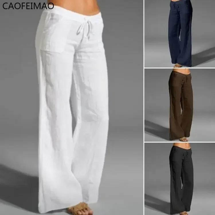 2025 Pants New Women Loose High Waist Cotton Linen Harem Pants Solid Women Summer Autumn Fashion Casual Pants Female Gympants
2025 Pants New Women Loose High Waist Cotton Linen Harem Pants Solid Women Summer Autumn Fashion Casual Pants Female Gympants