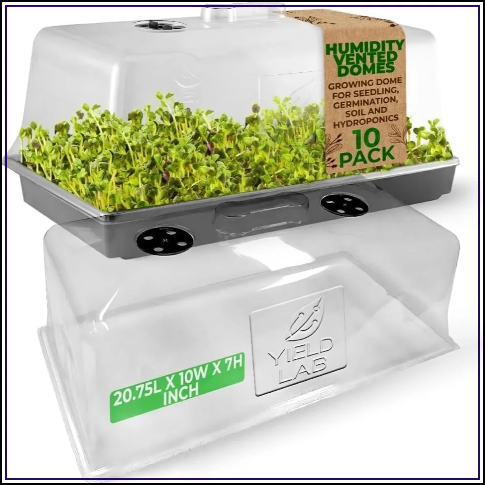 7" Humidity Domes - 10 Pack for Seedling Propagation, Adjustable Vents, Heavy Duty
7" Humidity Domes - 10 Pack for Seedling Propagation, Adjustable Vents, Heavy Duty