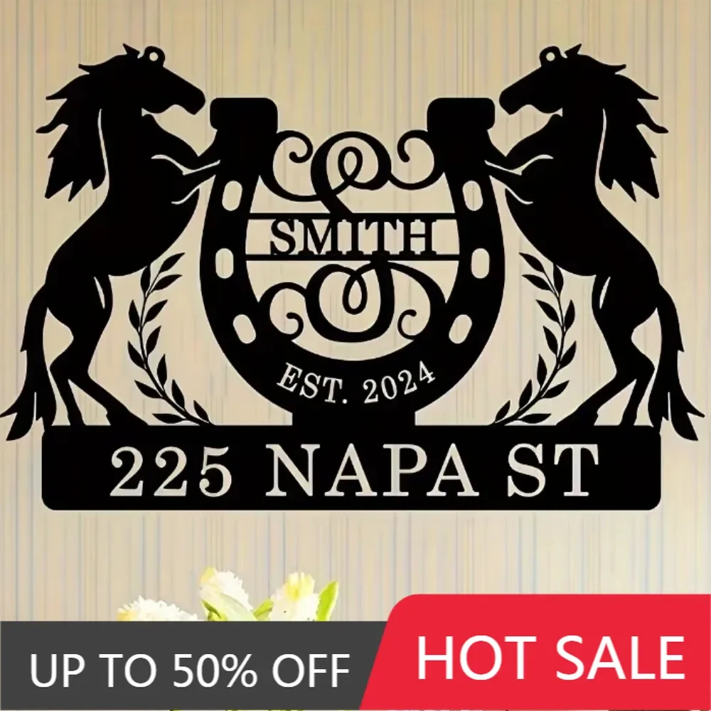 1PC Charming Elegant Tailored Metal Horse Sign. Classic Wall Art, Outdoor - Suitable, Multipurpose for Festivals, Power - Free.
1PC Charming Elegant Tailored Metal Horse Sign. Classic Wall Art, Outdoor - Suitable, Multipurpose for Festivals, Power - Free.