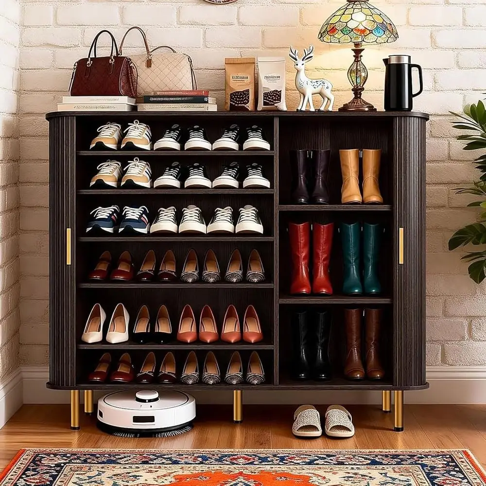 6-Tier Adjustable Entryway Shoe Storage Cabinet with Sliding Doors
6-Tier Adjustable Entryway Shoe Storage Cabinet with Sliding Doors