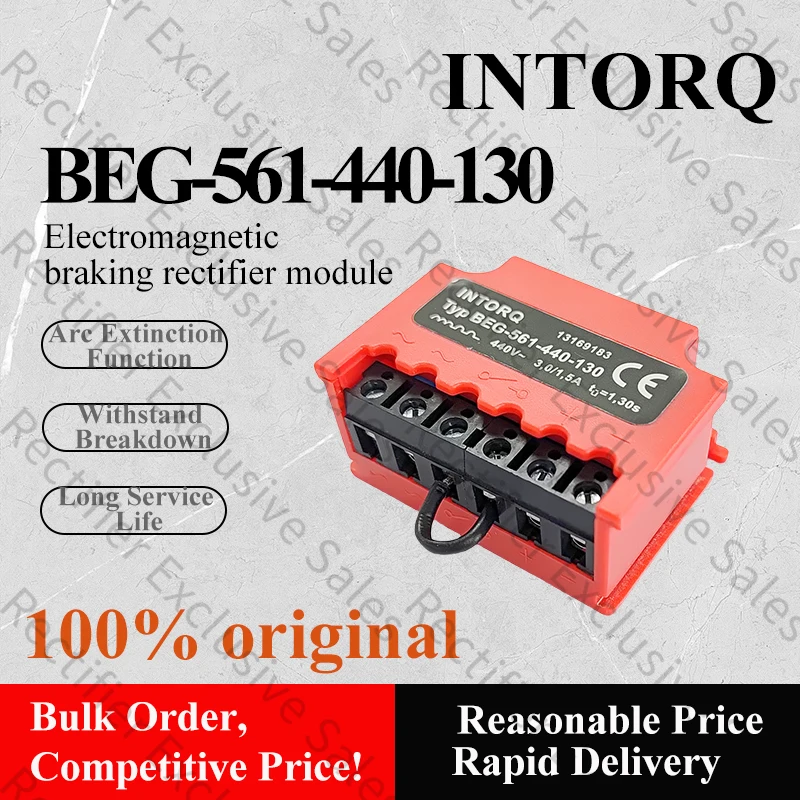 INTORQ BEG-561-440-130 13169183 440V 3,0/1,5A 0.3s Transformer Rectifier Over-excitation Brake Power Supply
INTORQ BEG-561-440-130 13169183 440V 3,0/1,5A 0.3s Transformer Rectifier Over-excitation Brake Power Supply