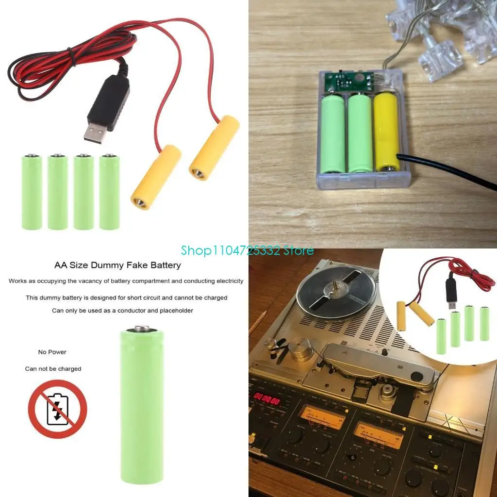 P5EA USB Power Converter Dummy Battery Eliminators Repalce 3pcs 1.5V LR6 AA Batteries
P5EA USB Power Converter Dummy Battery Eliminators Repalce 3pcs 1.5V LR6 AA Batteries