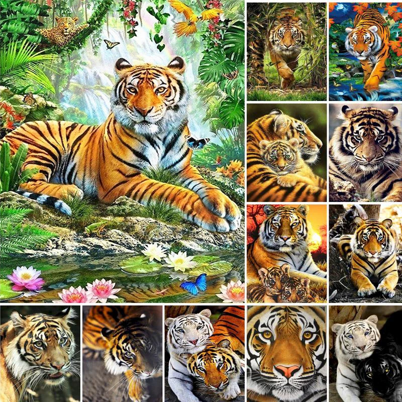 GATYZTORY 5D Diamond Painting Animal Tiger Full Square Rhinestone Picture Embroidery Sale Diamond Mosaic Home Decor Gift
GATYZTORY 5D Diamond Painting Animal Tiger Full Square Rhinestone Picture Embroidery Sale Diamond Mosaic Home Decor Gift