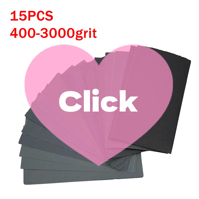 Abrasive Sandpaper Kit 15 18Pcs Water Dry Dual Use Sanding Paper 400 600 1000 2000 3000 Grit Polishing Tools
Abrasive Sandpaper Kit 15 18Pcs Water Dry Dual Use Sanding Paper 400 600 1000 2000 3000 Grit Polishing Tools
