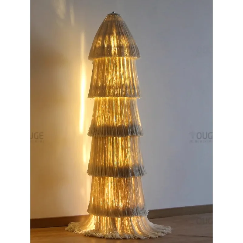 Multi layer tassel floor lamp creates a warm atmosphere for home decoration
Multi layer tassel floor lamp creates a warm atmosphere for home decoration