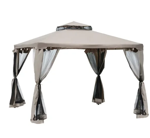 Outsunny 10' x 10' Gazebo Tent, Canopy with Mosquito Netting SideWalls, 2-Tier Vented Roof, Fabric for Garden, Lawn, Backyard, T
Outsunny 10' x 10' Gazebo Tent, Canopy with Mosquito Netting SideWalls, 2-Tier Vented Roof, Fabric for Garden, Lawn, Backyard, T