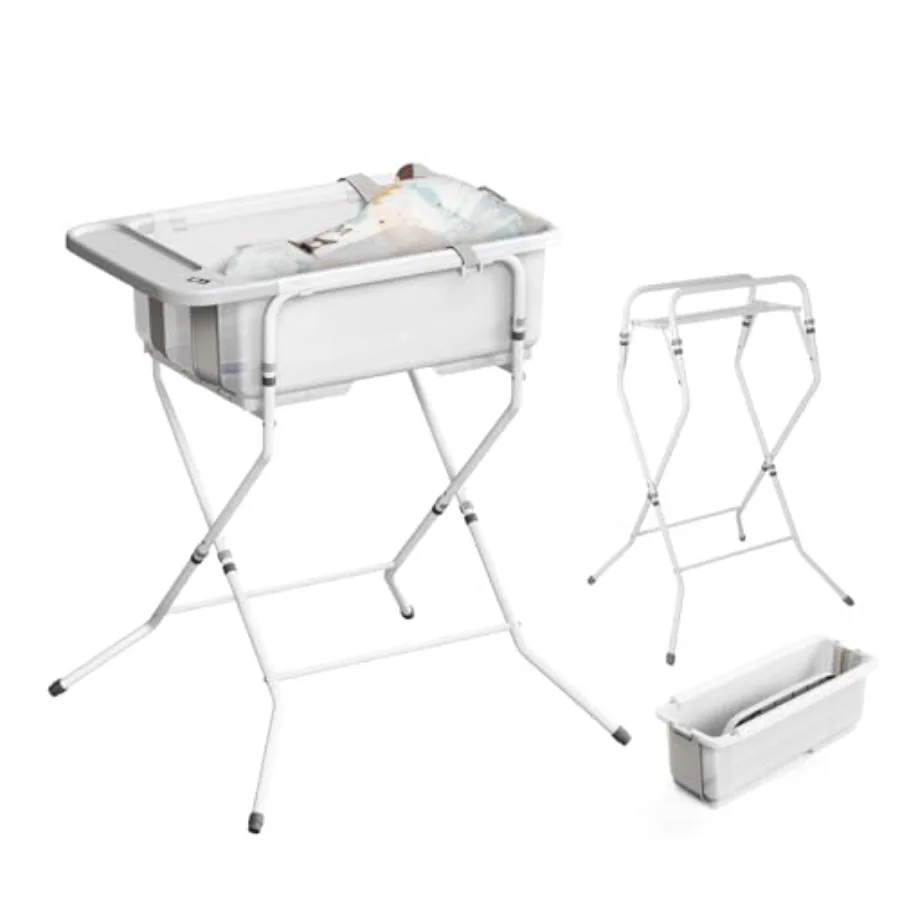 Foldable Baby Bathtub with Stand for Newborns 0-36 Months Large Ccity Portable Infant Bath Tub with Thermometer and Soft Cushio
Foldable Baby Bathtub with Stand for Newborns 0-36 Months Large Ccity Portable Infant Bath Tub with Thermometer and Soft Cushio