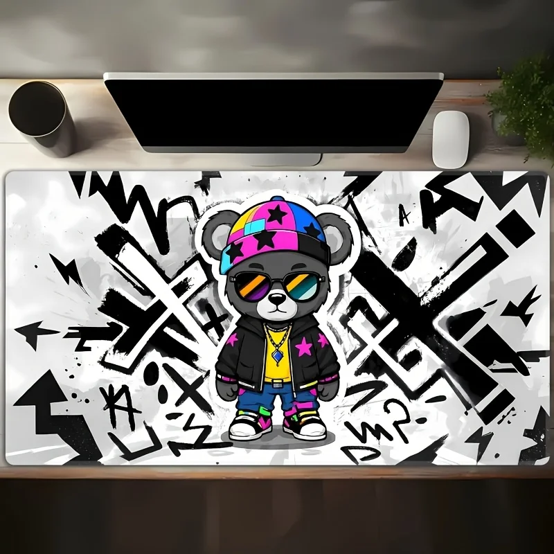 Extended Gaming Mouse Pad Wide Desk Mat Soft Cloth Surface Anti Slip Rubber Base for Office Desk PC Laptop Keyboard Professional