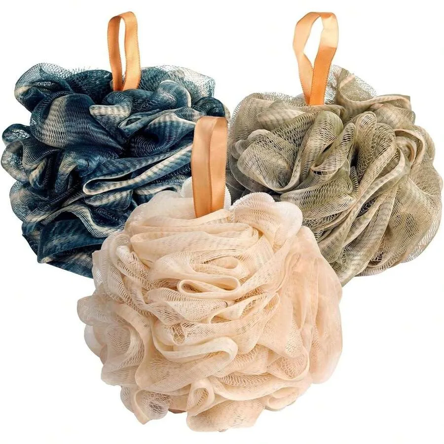 Bath Loofah Sponge, 3 Pack Loofahs Exfoliating Body Scrubber, 60g Soft Mesh Pouf Shower Puffs, Loofa For Women And Men
Bath Loofah Sponge, 3 Pack Loofahs Exfoliating Body Scrubber, 60g Soft Mesh Pouf Shower Puffs, Loofa For Women And Men