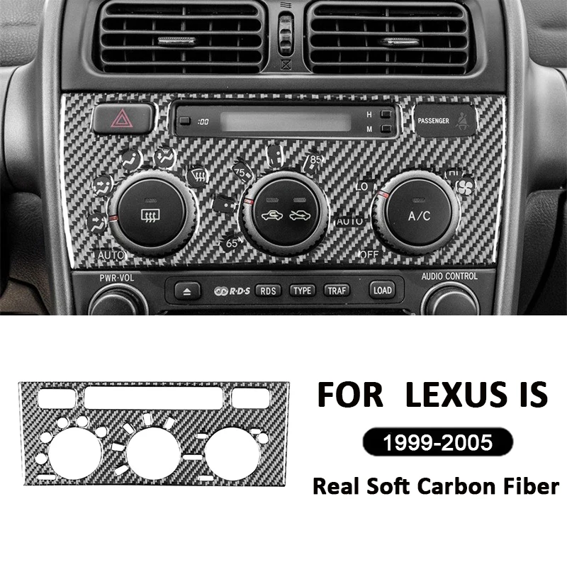 For LEXUS IS 1999-2005 Carbon Fiber Car Center Console Air Conditioning Control Panel Adjustment knob Button Frame Trim Sticker
For LEXUS IS 1999-2005 Carbon Fiber Car Center Console Air Conditioning Control Panel Adjustment knob Button Frame Trim Sticker
