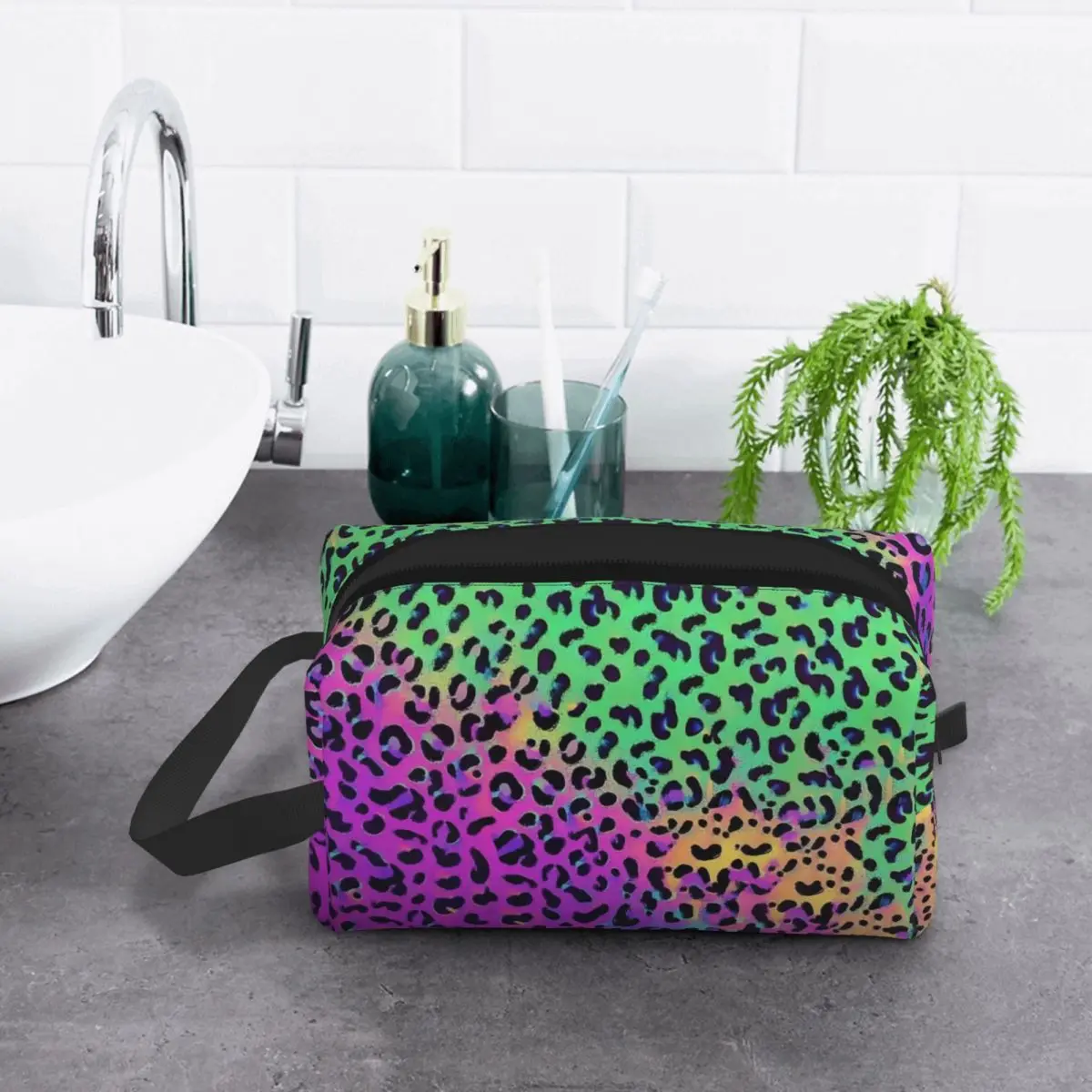 Яркая неоновая сумка для туалетных принадлежностей с леопардовым принтом, портативный органайзер для путешествий, косметичка с животным узором, подарок
Яркая неоновая сумка для туалетных принадлежностей с леопардовым принтом, портативный органайзер для путешествий, косметичка с животным узором, подарок